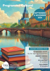 couverture du programme culturel du réseau des médiathèques septembre à novembre 2024