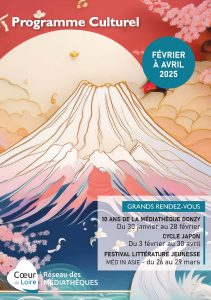 couverture du programme culturel - réseau des médiathèques - février à avril